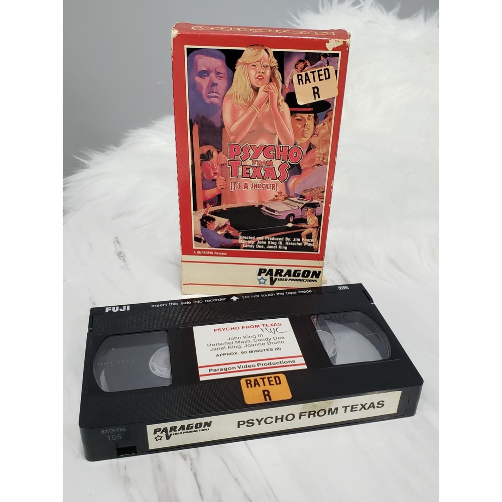 Psycho From Texas VHS Tape Movie Paragon Video Productions 1983